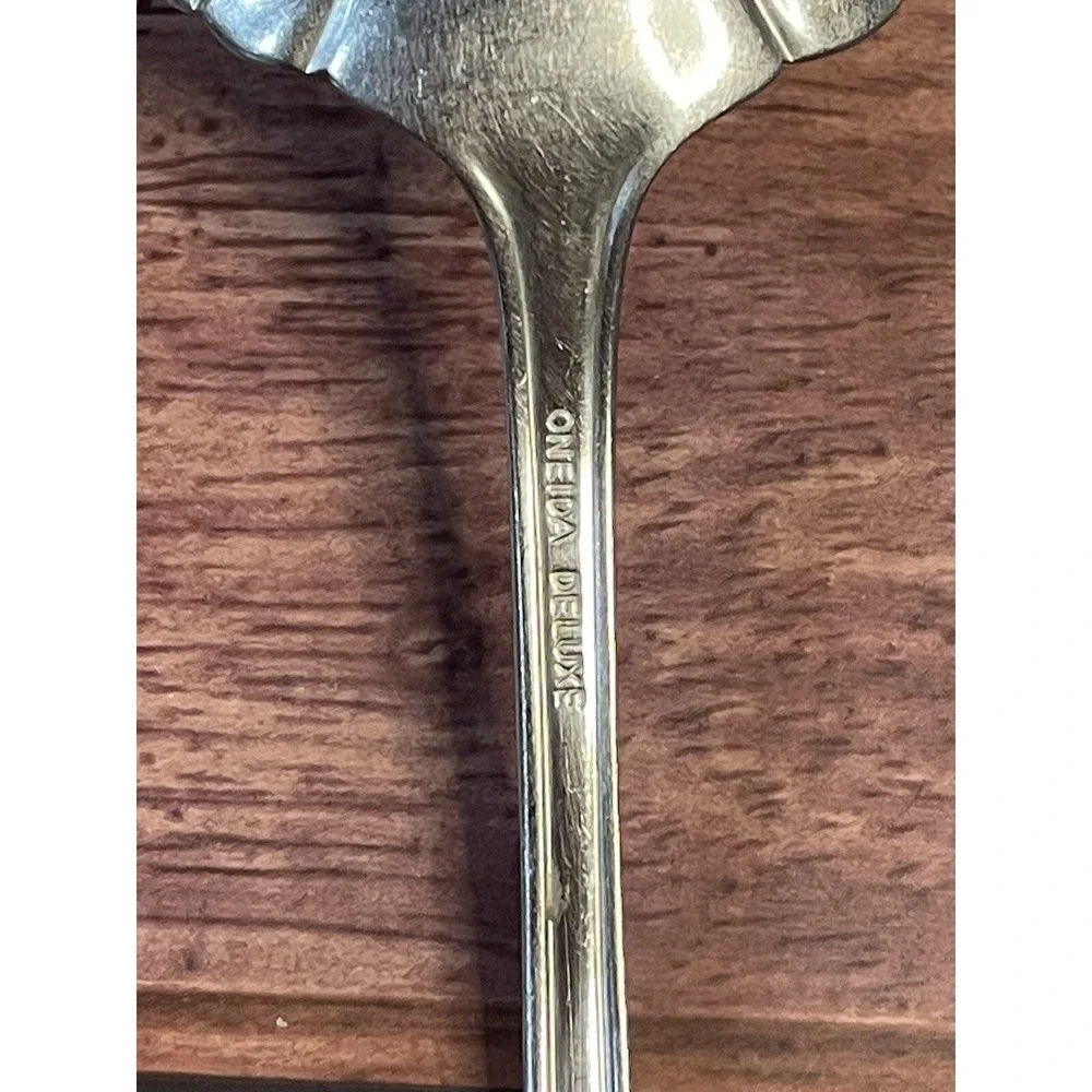 Vintage Oneida Deluxe Stainless Meat Fork and Gravy Ladle